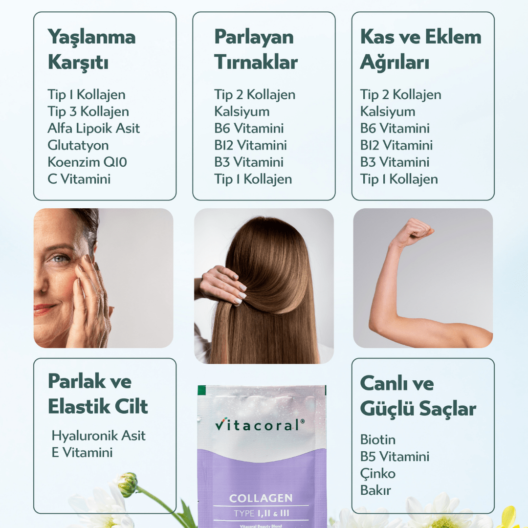 kolajen cilt, saç ve eklem sağlığına katkı sağlar